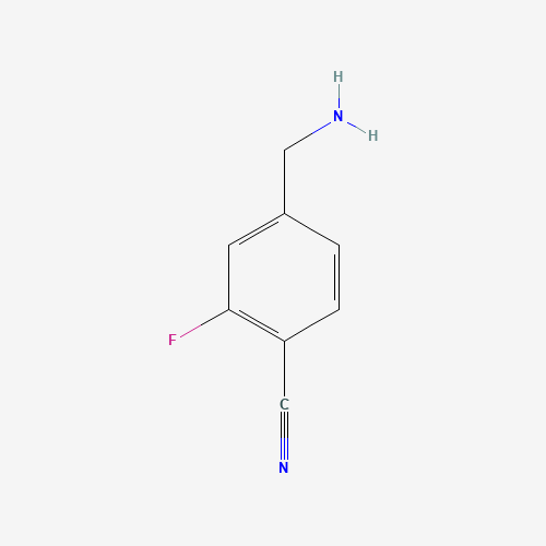 4-(Aminomethyl)-2-fluorbenzonitril (CAS: 368426-73-7) - Chemical Structure and Molecular Formula 