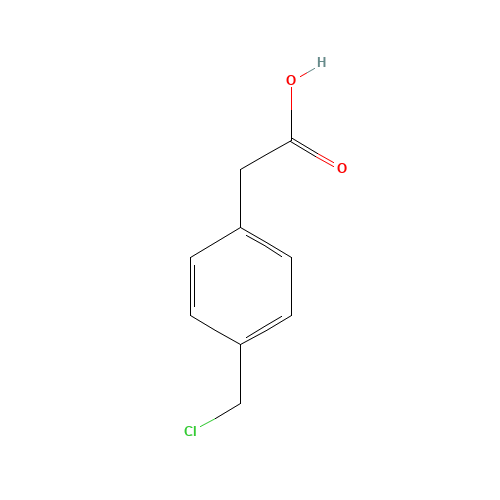 4-(Chloromethyl)phenylacetic acid (CAS: 56066-91-2) - Chemical Structure and Molecular Formula 