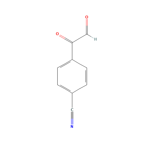 4-(Oxoacetyl)benzonitrile (CAS: 20099-53-0) - Chemical Structure and Molecular Formula 