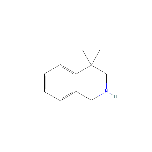 4,4-Dimethyl-1,2,3,4-tetrahydroisoquinoline (CAS: 78592-91-3) - Chemical Structure and Molecular Formula 
