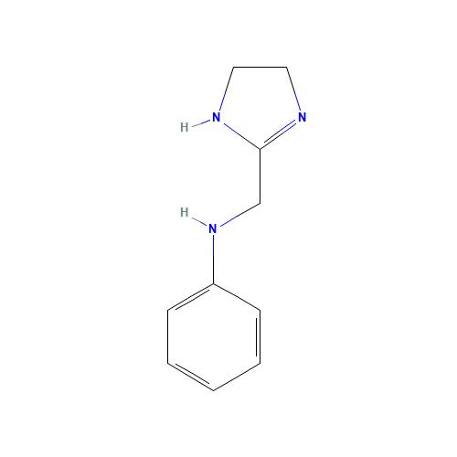 4,5-Dihydro-N-phenyl-1H-imidazole-2-methanamine (CAS: 501-62-2) - Chemical Structure and Molecular Formula 