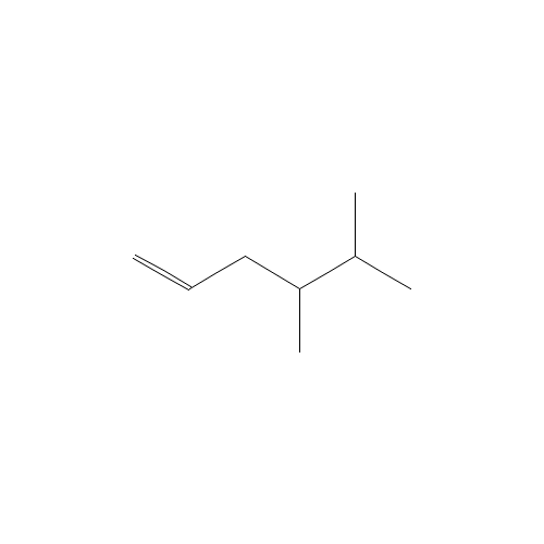 4,5-DIMETHYL-1-HEXENE (CAS: 16106-59-5) - Chemical Structure and Molecular Formula 