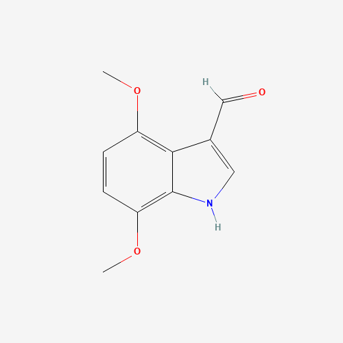 4,7-Dimethoxy-1H-indole-3-carbaldehyde (CAS: 170489-17-5) - Chemical Structure and Molecular Formula 