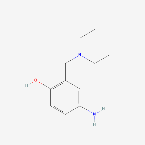 4-amino-2-[(diethylamino)methyl]phenol (CAS: 51387-92-9) - Chemical Structure and Molecular Formula 