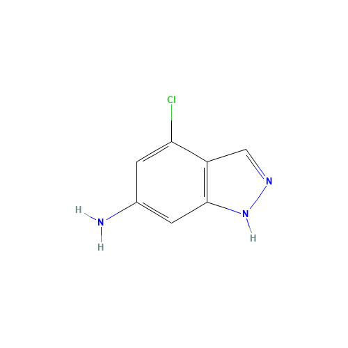 4-Chloro-1H-indazol-6-amine (CAS: 221681-84-1) - Chemical Structure and Molecular Formula 