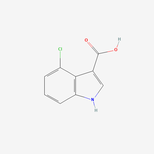 4-Chloro-1H-indole-3-carboxylic acid (CAS: 23872-36-8) - Chemical Structure and Molecular Formula 