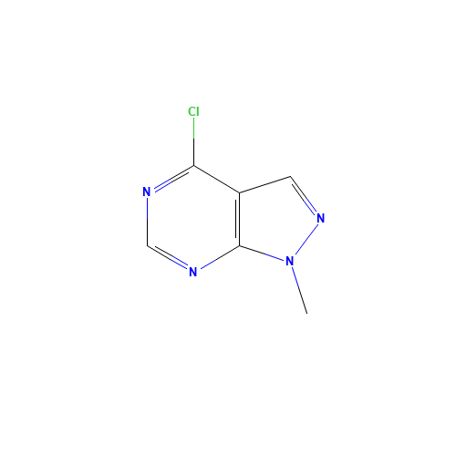 4-chloro-1-methyl-1H-pyrazolo[3,4-d]pyrimidine (CAS: 23000-43-3) - Chemical Structure and Molecular Formula 
