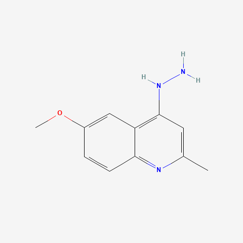 4-hydrazino-6-methoxy-2-methylquinoline (CAS: 49612-12-6) - Chemical Structure and Molecular Formula 