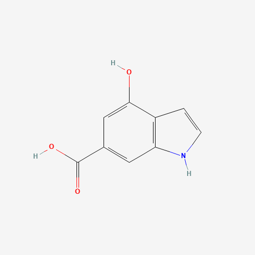 4-Hydroxy-6-indolecarboxylic acid (CAS: 40990-52-1) - Chemical Structure and Molecular Formula 