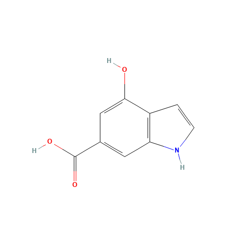 4-Hydroxy-6-indolecarboxylic acid (CAS: 40990-52-1) - Chemical Structure and Molecular Formula 