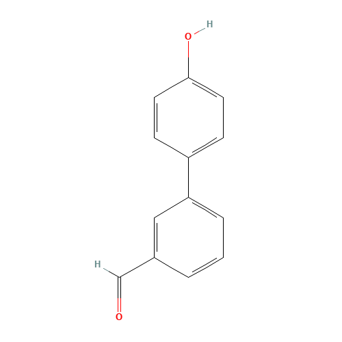 4'-Hydroxybiphenyl-3-carbaldehyde (CAS: 283147-95-5) - Chemical Structure and Molecular Formula 