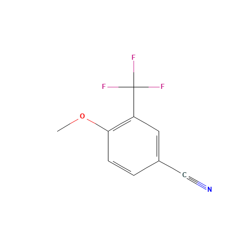4-Methoxy-3-(trifluoromethyl)benzonitrile (CAS: 261951-87-5) - Chemical Structure and Molecular Formula 