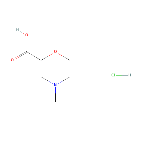 4-Methyl-2-morpholinecarboxylic acid hydrochloride (CAS: 841274-05-3) - Chemical Structure and Molecular Formula 