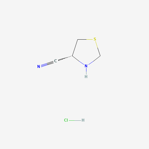 4-Thiazolidinecarbonitrile, (4R)-, hydrochloride (CAS: 391248-17-2) - Chemical Structure and Molecular Formula 