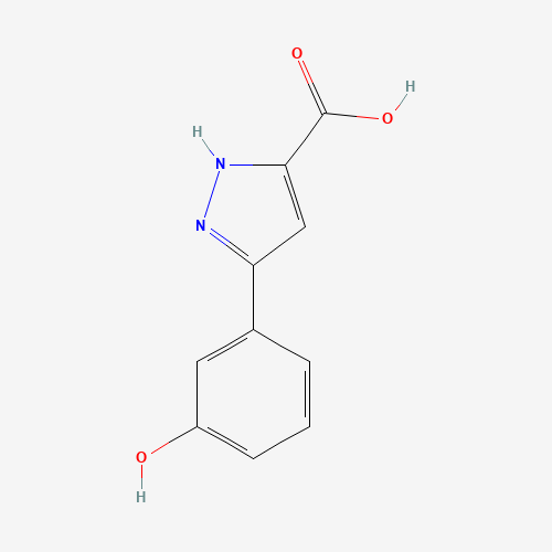 5-(3-hydroxyphenyl)-1H-pyrazole-3-carboxylic acid (CAS: 690631-98-2) - Chemical Structure and Molecular Formula 