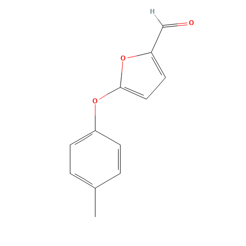 5-(4-Methylphenoxy)-2-furaldehyde (CAS: 60698-29-5) - Chemical Structure and Molecular Formula 