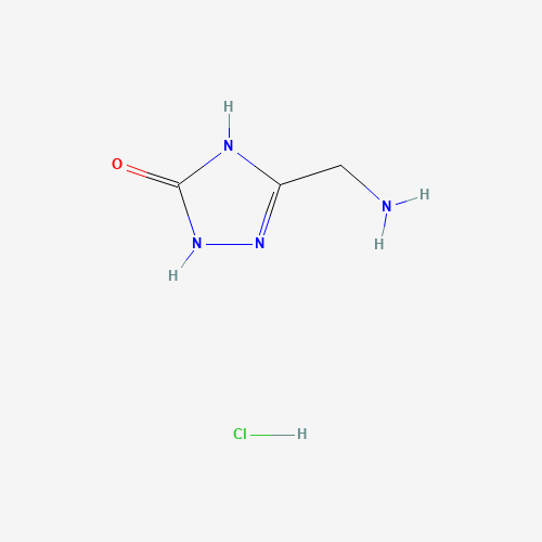 5-(Aminomethyl)-1,2-dihydro-3H-1,2,4-triazol-3-one hydrochloride (CAS: 367250-06-4) - Chemical Structure and Molecular Formula 
