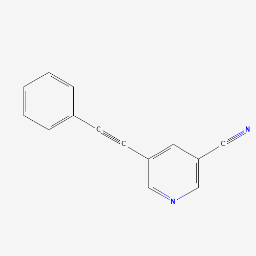 5-(phenylethynyl)nicotinonitrile (CAS: 845266-26-4) - Chemical Structure and Molecular Formula 