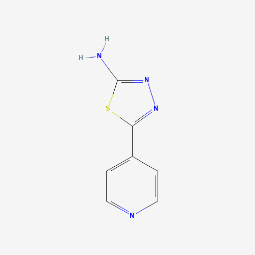 5-(pyridin-4-yl)-1,3,4-thiadiazol-2-amine (CAS: 2002-04-2) - Chemical Structure and Molecular Formula 