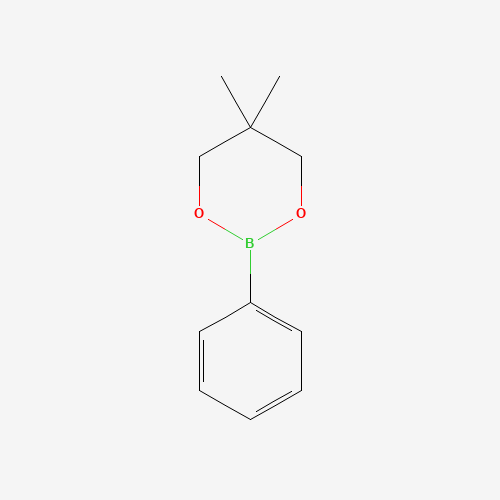 5,5-Dimethyl-2-phenyl-1,3,2-dioxaborinane (CAS: 5123-13-7) - Chemical Structure and Molecular Formula 