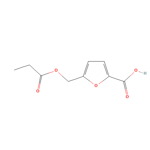 5-[(Propionyloxy)methyl]-2-furoic acid (CAS: 405294-68-0) - Chemical Structure and Molecular Formula 