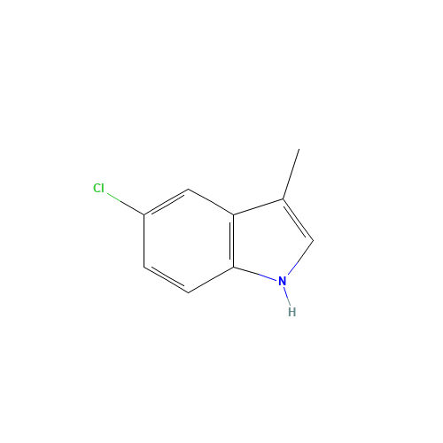 5-Chloro-3-methyl-1H-indole (CAS: 71095-42-6) - Chemical Structure and Molecular Formula 