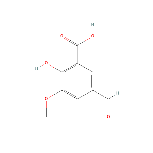 5-Formyl-2-hydroxy-3-methoxybenzoic acid (CAS: 3507-08-2) - Chemical Structure and Molecular Formula 