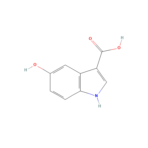 5-Hydroxy-1H-indole-3-carboxylic acid (CAS: 3705-21-3) - Chemical Structure and Molecular Formula 