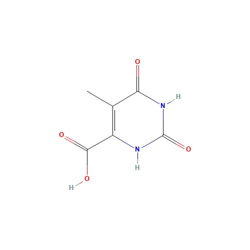 5-methyl-2,6-dioxo-1,2,3,6-tetrahydropyrimidine-4-carboxylic acid (CAS: 3993-73-5) - Chemical Structure and Molecular Formula 