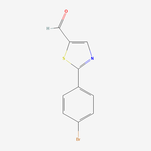 5-thiazolecarboxaldehyde, 2-(4-bromophenyl)- (CAS: 914348-78-0) - Chemical Structure and Molecular Formula 