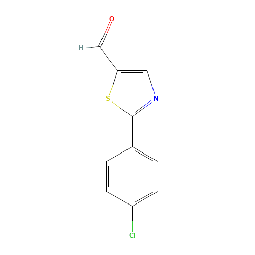 5-thiazolecarboxaldehyde, 2-(4-chlorophenyl)- (CAS: 721920-84-9) - Chemical Structure and Molecular Formula 