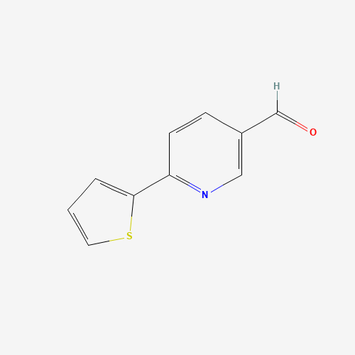 6-(2-Thienyl)nicotinaldehyde (CAS: 834884-61-6) - Chemical Structure and Molecular Formula 
