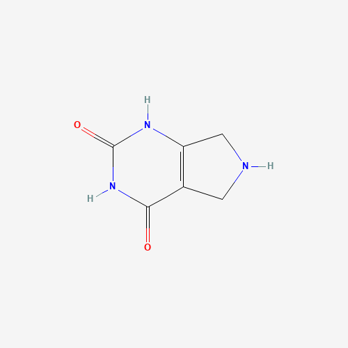 6,7-dihydro-5H-pyrrolo[3,4-d]pyrimidine-2,4-diol (CAS: 684202-26-4) - Chemical Structure and Molecular Formula 