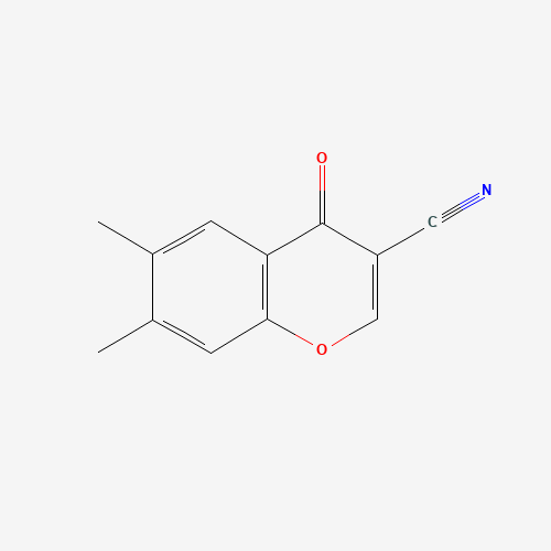 6,7-Dimethyl-4-oxo-4H-chromene-3-carbonitrile (CAS: 94978-86-6) - Chemical Structure and Molecular Formula 
