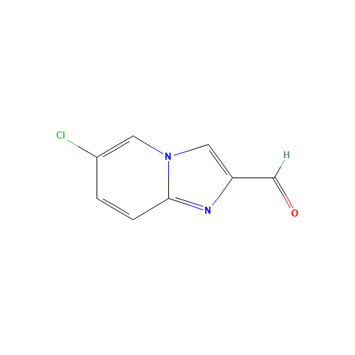 6-chloroimidazo[1,2-a]pyridine-2-carbaldehyde (CAS: 881841-30-1) - Chemical Structure and Molecular Formula 