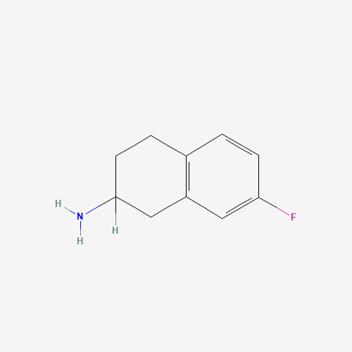 7-Fluoro-1,2,3,4-tetrahydro-1-naphthalenamine (CAS: 173998-63-5) - Chemical Structure and Molecular Formula 