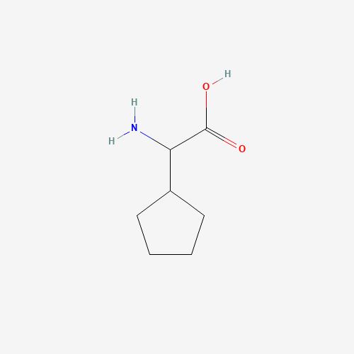 Amino(cyclopentyl)acetic acid (CAS: 933-95-9) - Chemical Structure and Molecular Formula 