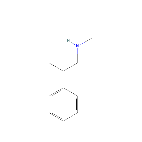 benzeneethanamine, N-ethyl-b-methyl- (CAS: 52497-69-5) - Chemical Structure and Molecular Formula 