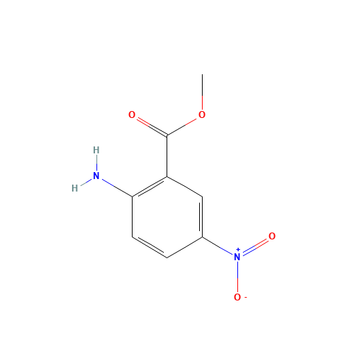 benzoic acid, 2-amino-5-nitro-, methyl ester (CAS: 3816-62-4) - Chemical Structure and Molecular Formula 