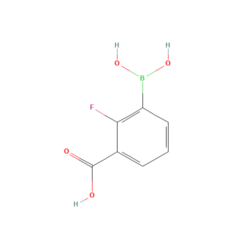 benzoic acid, 3-borono-2-fluoro- (CAS: 1072952-09-0) - Chemical Structure and Molecular Formula 