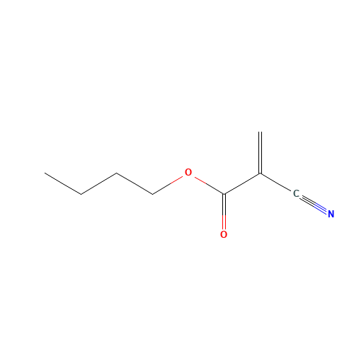 Butyl 2-cyanoacrylate (CAS: 6606-65-1) - Chemical Structure and Molecular Formula 