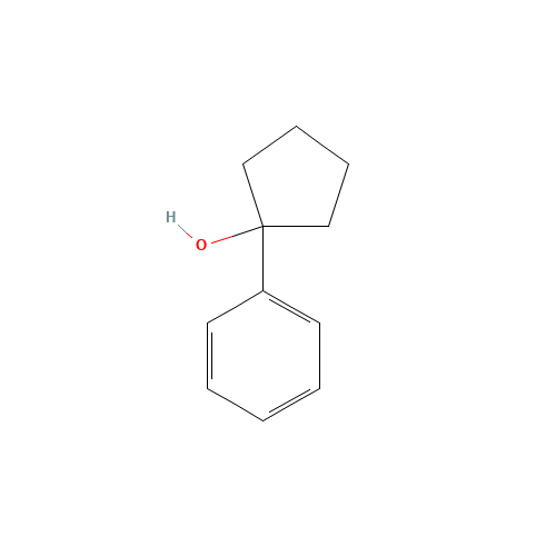 Cyclopentanol, 1-phenyl- (CAS: 10487-96-4) - Chemical Structure and Molecular Formula 