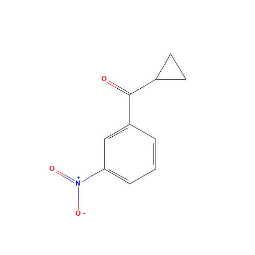 Cyclopropyl 3-nitrophenyl ketone (CAS: 5680-51-3) - Chemical Structure and Molecular Formula 
