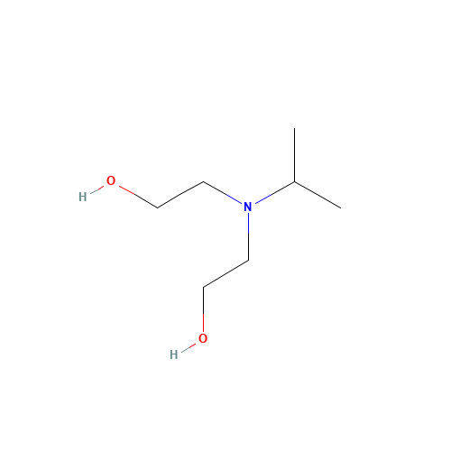 Diethanolisopropylamine (CAS: 121-93-7) - Chemical Structure and Molecular Formula 