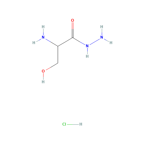 DL-serine hydrazide Hydrochloride (CAS: 55819-71-1) - Chemical Structure and Molecular Formula 