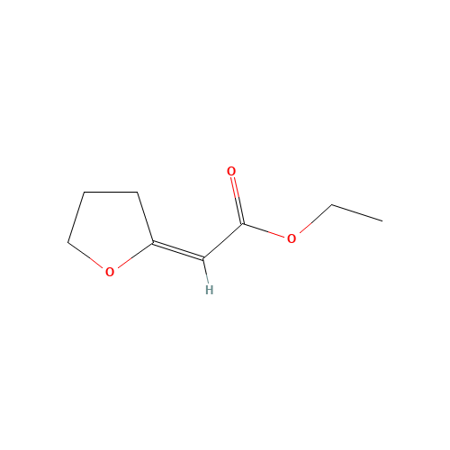 Ethyl (2E)-dihydrofuran-2(3H)-ylideneacetate (CAS: 99054-37-2) - Chemical Structure and Molecular Formula 