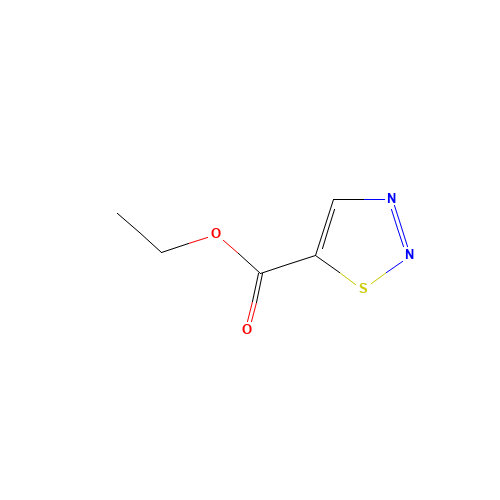 Ethyl 1,2,3-thiadiazole-5-carboxylate (CAS: 4100-14-5) - Chemical Structure and Molecular Formula 