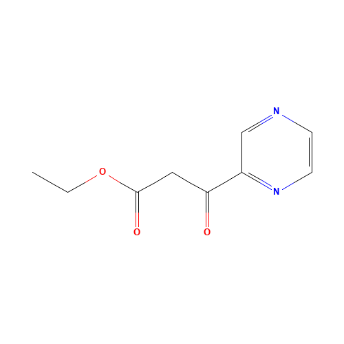 ethyl 3-oxo-3-(pyrazin-2-yl)propanoate (CAS: 62124-77-0) - Chemical Structure and Molecular Formula 