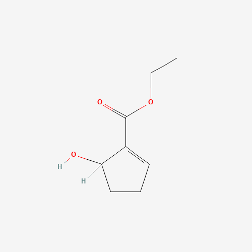 Ethyl 5-hydroxy-1-cyclopentene-1-carboxylate (CAS: 115401-40-6) - Chemical Structure and Molecular Formula 