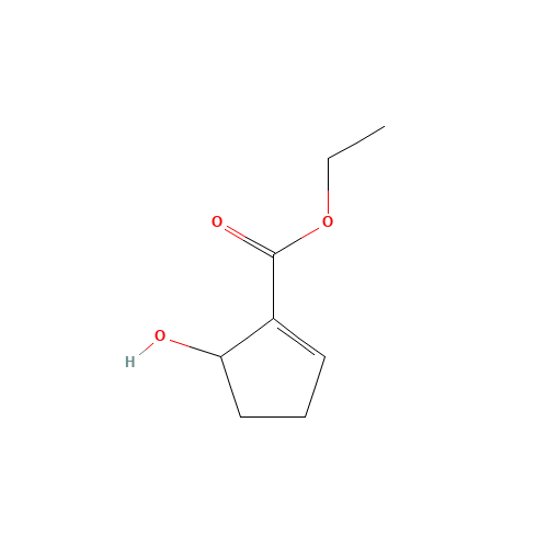 Ethyl 5-hydroxy-1-cyclopentene-1-carboxylate (CAS: 115401-40-6) - Chemical Structure and Molecular Formula 